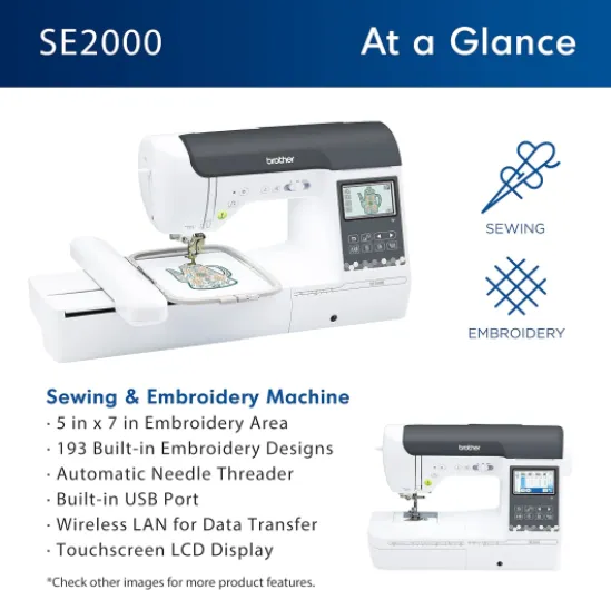 SE2000 Machine à coudre et à broder informatisée SE2000 Solo a máquina