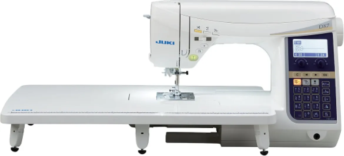 Juki HZL-DX7 Machine à Coudre Electronique avec Coupe-Fil Automatique Commandé à Pédale, Métal, Blanc, 51 x 25,7 x 30,5 cm