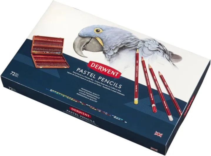 Pastel - Set de 72 Crayons Pastels dans un Coffret en Bois, Qualité Professionnelle, 2300343