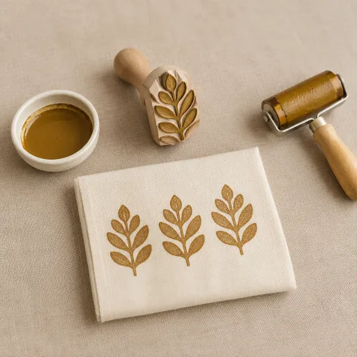 Linogravure sur tissu : du tampon artisanal à la micro-série d'imprimés pour vendre en ligne