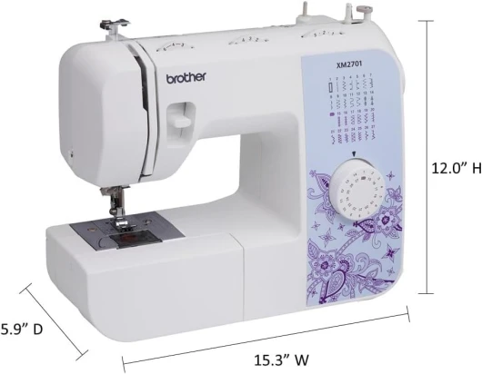 XM2701S (Exclusive Edition) Machine à Coudre, 27 Points différent, Facile pour Débutants, Portable, Couture Automatique, Points utiles, élastiques et décoratifs, Multifonction