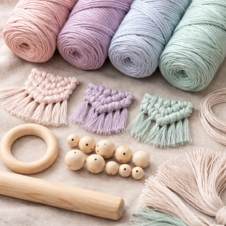 Bien choisir ses fournitures pour macramé mural : du fil aux supports en bois naturel