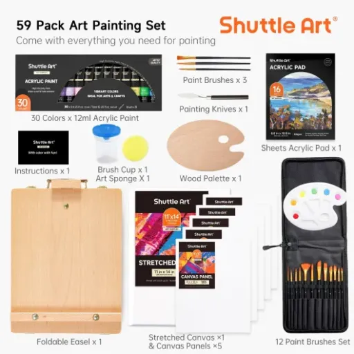 Test Shuttle Art Coffret Peinture Acrylique : le kit complet pour se lancer sans se prendre la tête