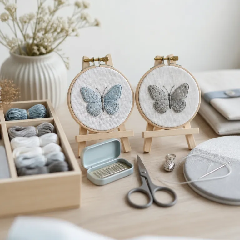 Kit broderie débutant DMC ou Anchor : on a fini les deux kits papillons côte à côte