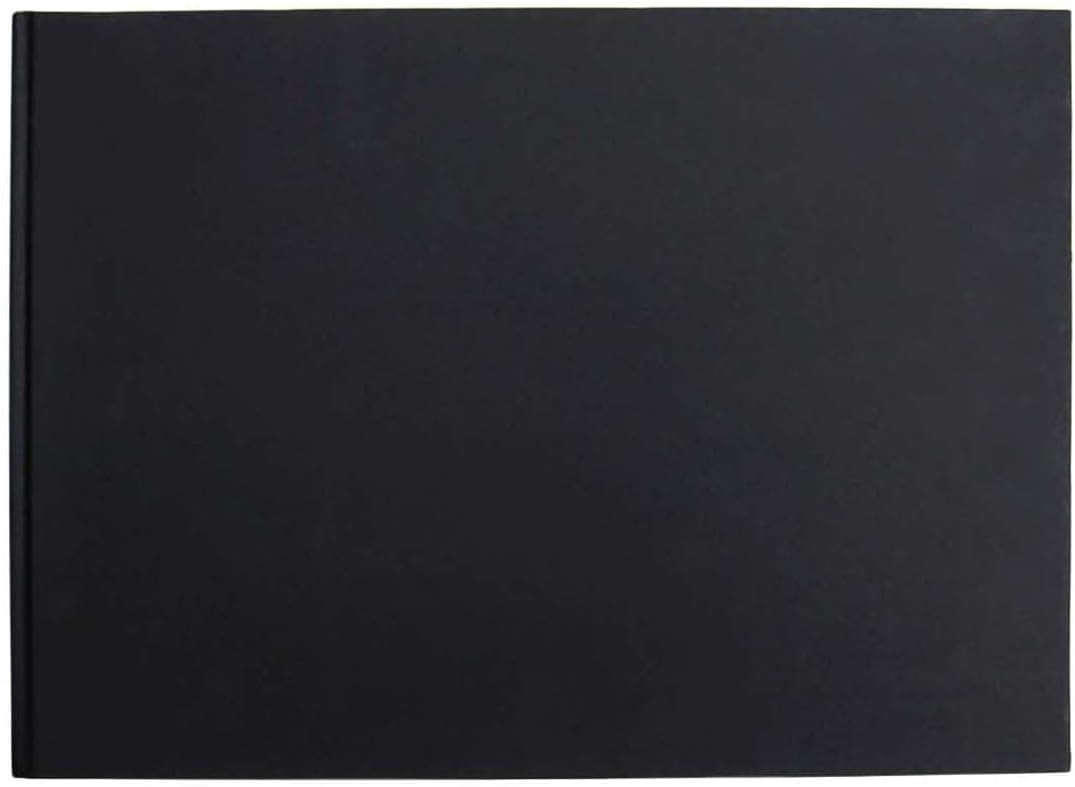 Studio – Carnet de Croquis Relié A3 – Paysage – 80 Côtés (40 Pages) de 170 g/m² – Finition Mat Premium – Papier Cartouche – Couverture Rigide Noire 420 x 297 mm Paysage (Lot de 1)