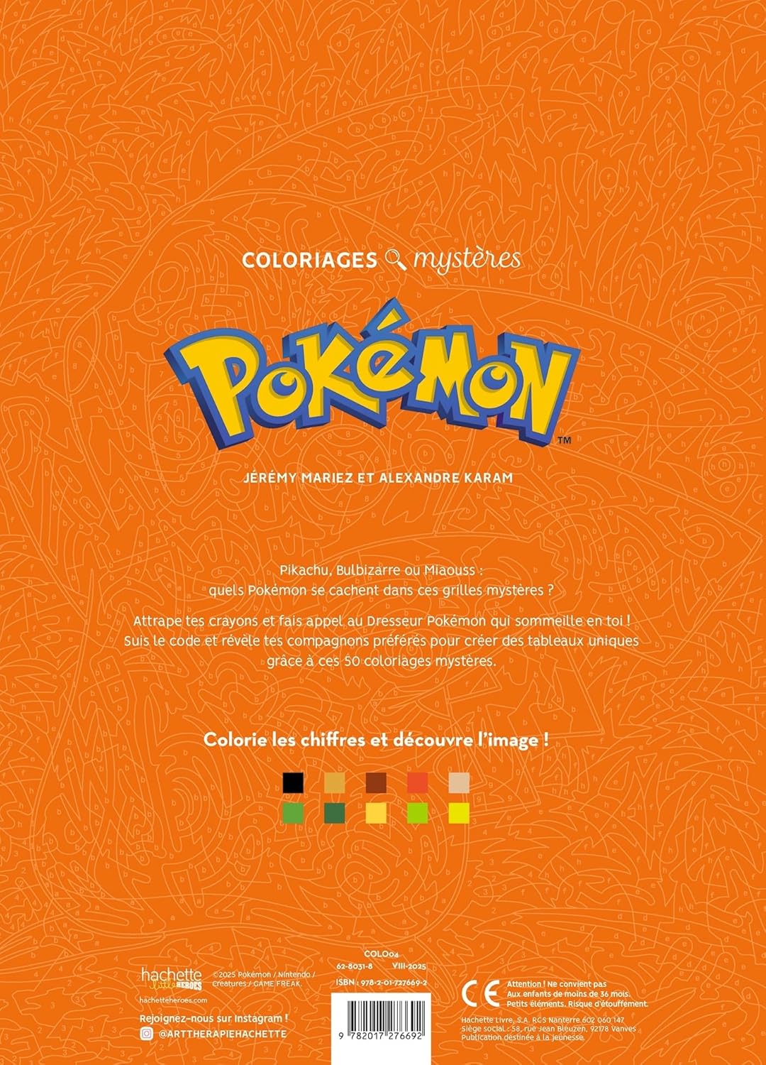 Coloriages mystères - Pokémon: Colorie les chiffres et découvre l'image
