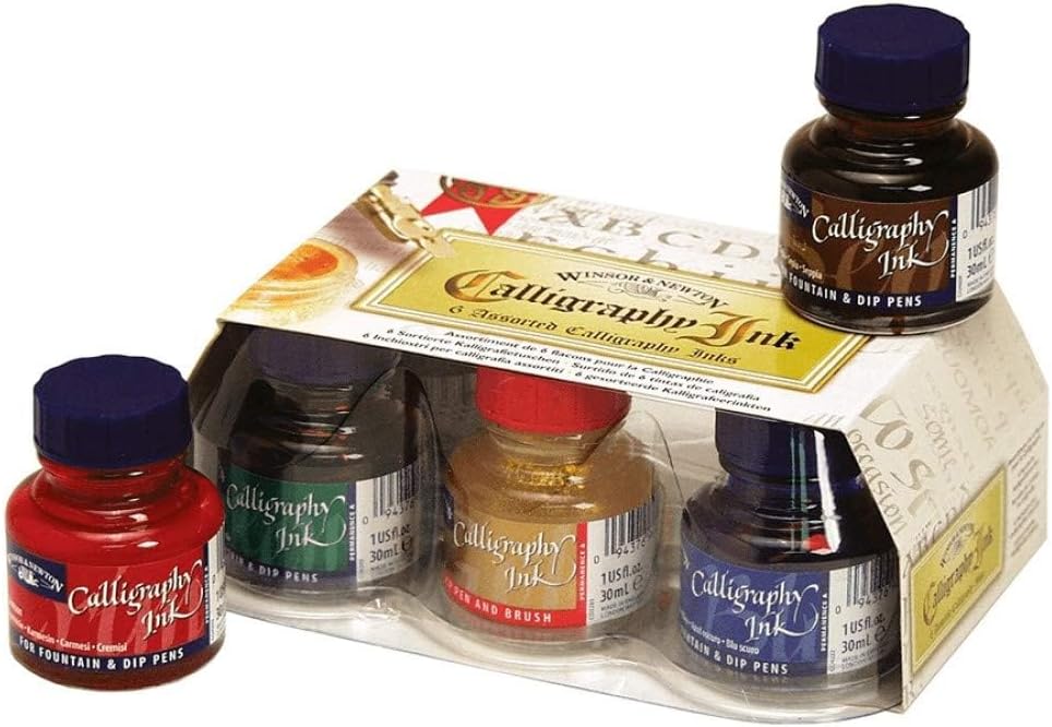 Winsor & Newton Encre de Calligraphie Assortiment 6X30ml