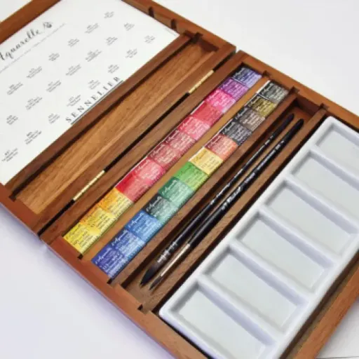 Test coffret Sennelier 24 demi-godets : un beau set pour se faire plaisir… mais pas donné