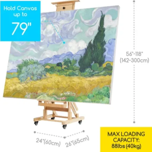 Test MEEDEN Chevalet de peinture mobile en H : le gros chevalet costaud pour les grandes toiles