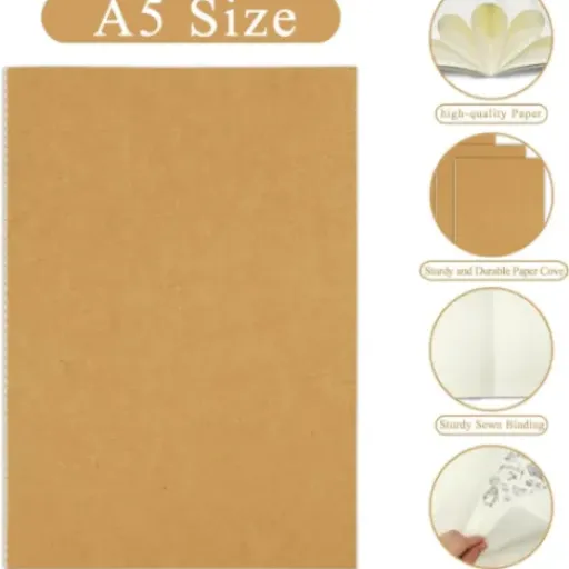 Test DWIYITTN Cahiers A5 Kraft (lot de 24) : des petits carnets tout simples qui font le job