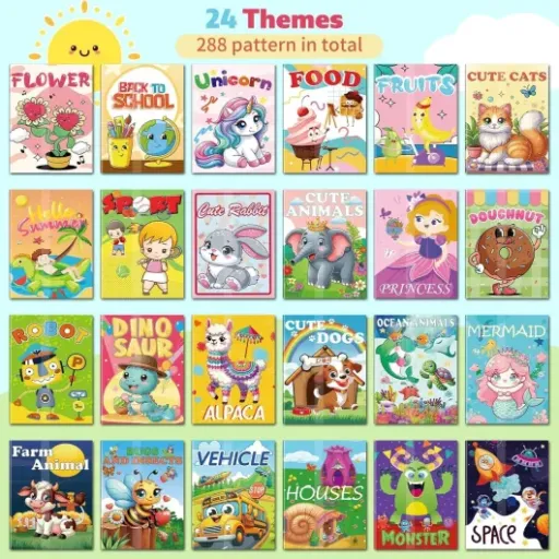 Test Kalysky Lot de 24 Mini Livres de Coloriage : petit prix, gros stock d’occupations pour les enfants