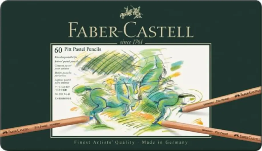 Faber-Castell 112160 Crayon PITT PASTEL boîte métal de 60 pièces Multicolore Unique