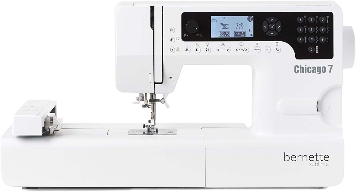 Bernina 4260366210536 Bernette Chicago 7 Machine à coudre et à broder, Blanc White-417