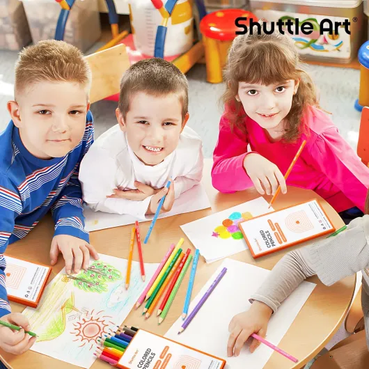 144 Crayon de Couleurs, 12 Couleurs Vibrantes, Pack de 12, Pochette Crayon de Couleur Pré-taillé, Fournitures Scolaires pour Enfants pour Salle de Classe et École