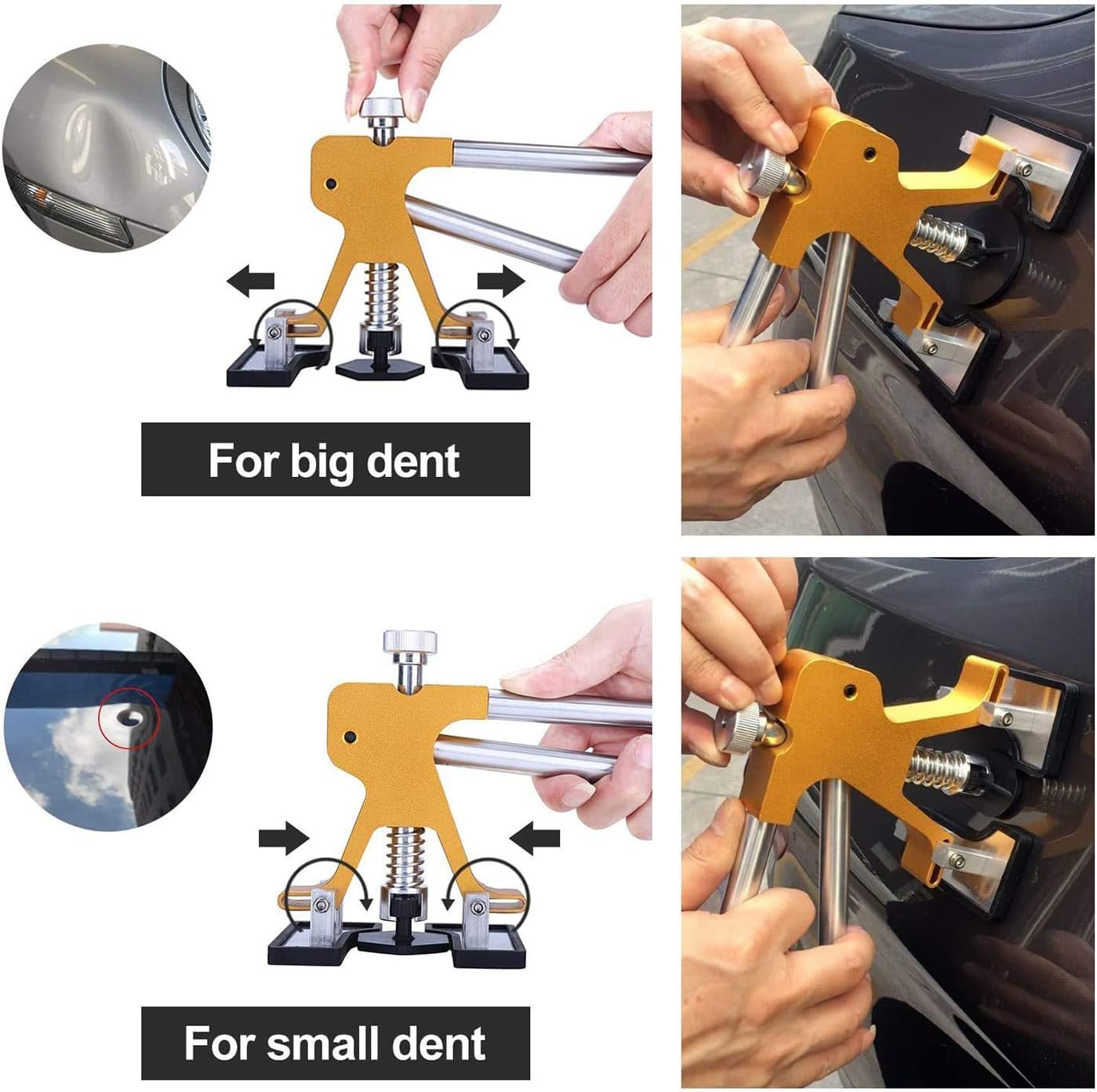 Auto Ventouse Carrosserie et Debosselage Carrosserie, Car Kit Debosselage sans Peinture Debosselage avec Marteau Carrossier
