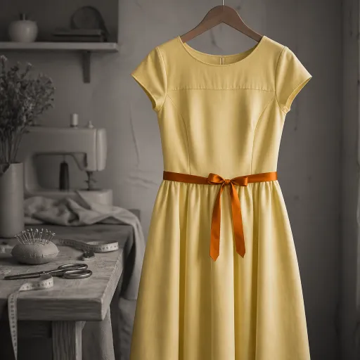 Coudre une robe jaune pastel : du patron simple aux finitions couture